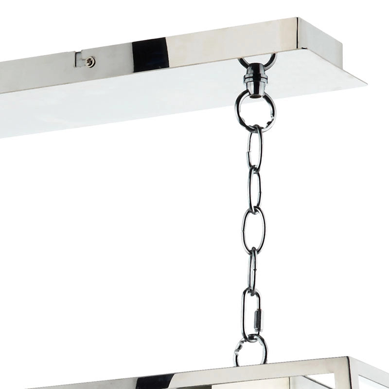 Dar Academy 3 Light Bar Ceiling Pendant – Stainless Steel