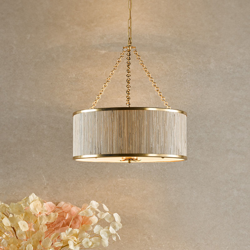 Dar Fenella 5 Light Ceiling Pendant Light – Gold