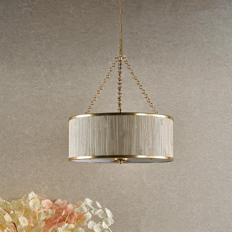 Dar Fenella 5 Light Ceiling Pendant Light – Gold