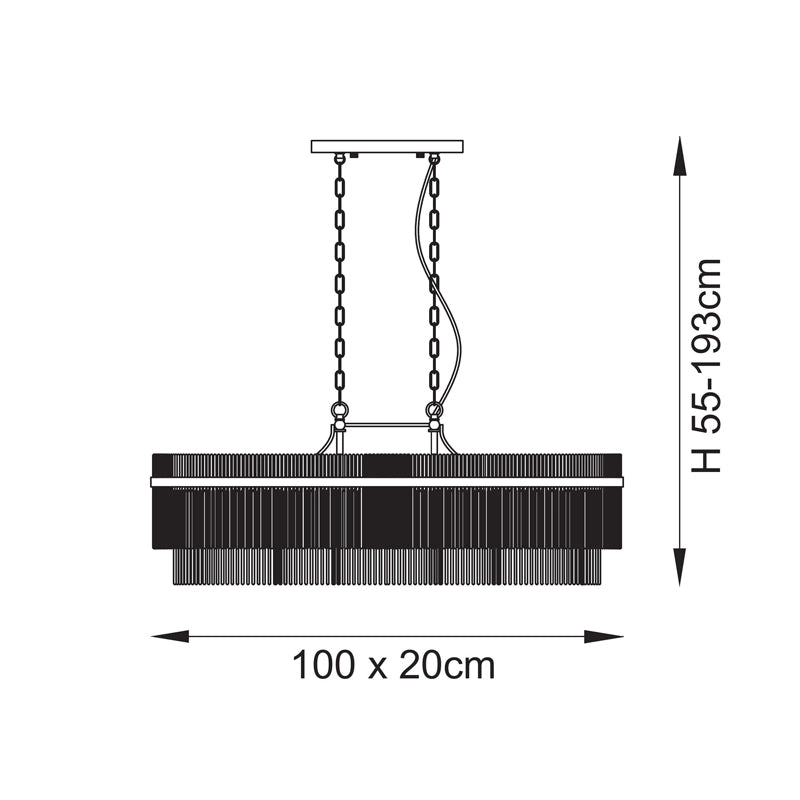 Luxia Torquay Glass Bar Ceiling Pendant Light – Antique Brass