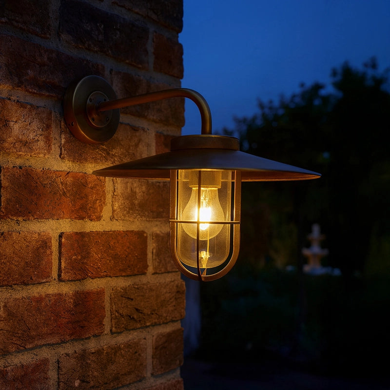 Westport Kildare Outdoor Lantern Wall Light – Gold
