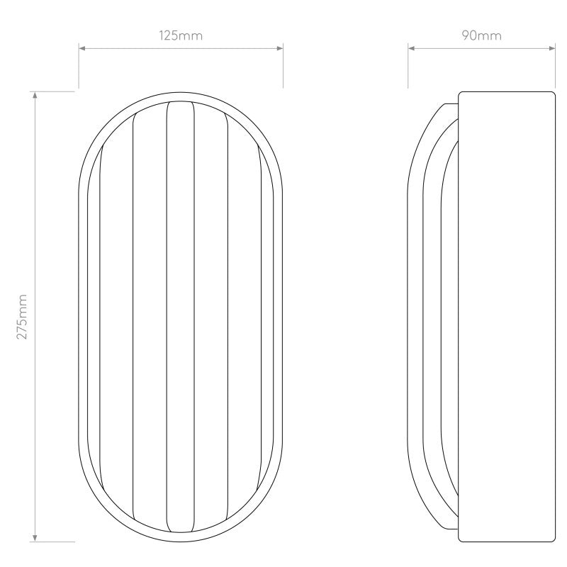 Astro Montreal Oval Outdoor Flush Wall Light – Stainless Steel