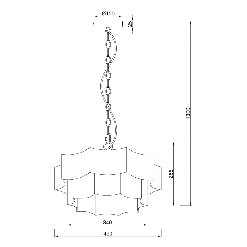 Westport Portobella Ceiling Pendant Light – Brass