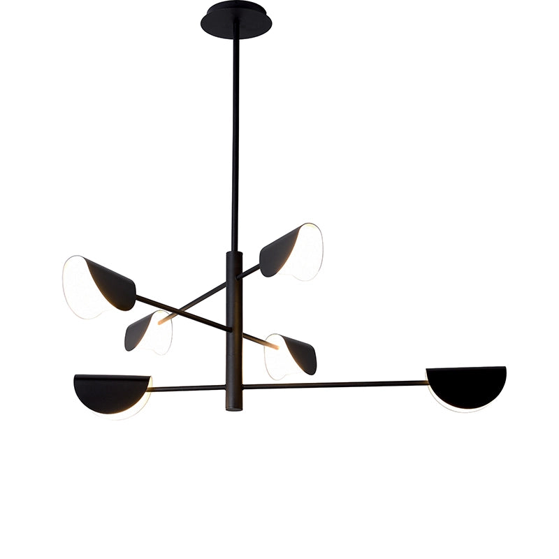 Edit ADA 6 Arm Ceiling Pendant Light – Black