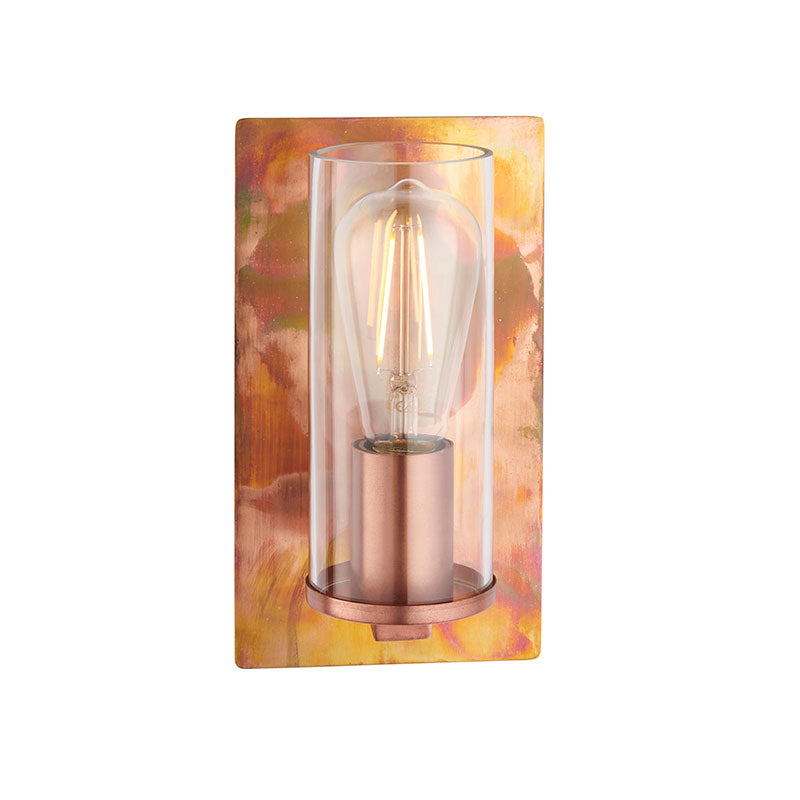 Luxia Brooklyn Glass Flush Wall Light – Copper
