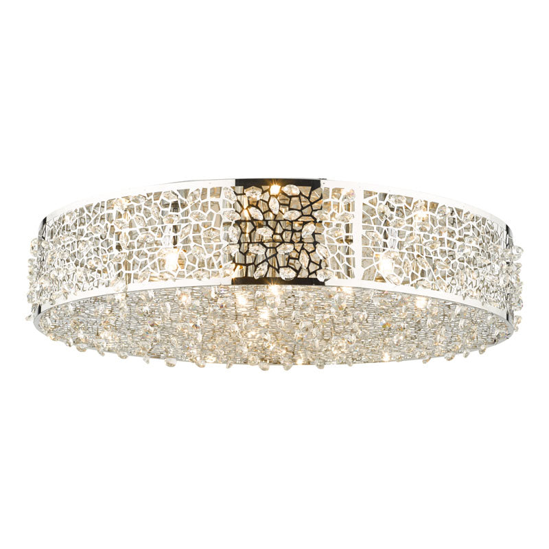 Dar Kotaro Flush Ceiling Light – Crystal